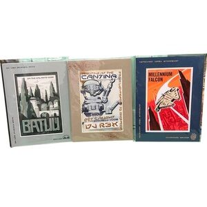 Disney Star Wars Galaxy’s Edge 3 Matted Deluxe Print Set Batuu Rex Falcon